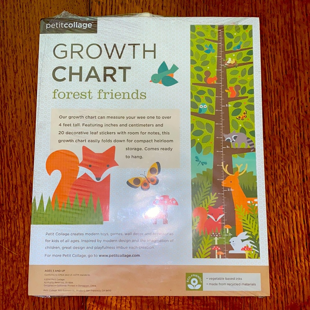 New! Never opened! Forest Friends Growth Chart